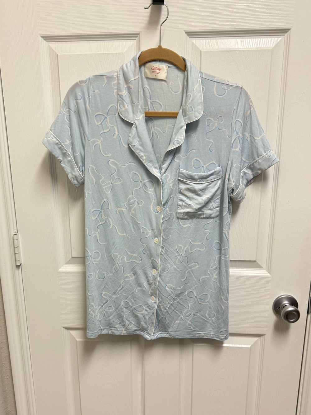 In My Sundays Blue Bow Pajama Top